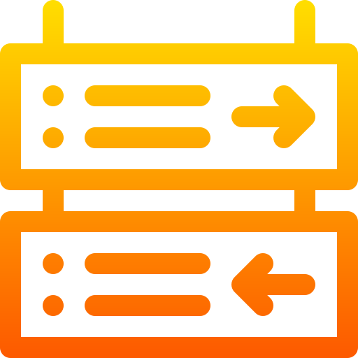 direcciones Basic Gradient Lineal color icono