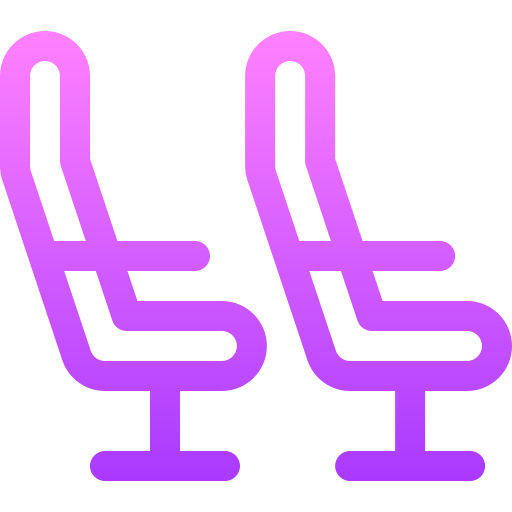 zitplaatsen Basic Gradient Lineal color icoon