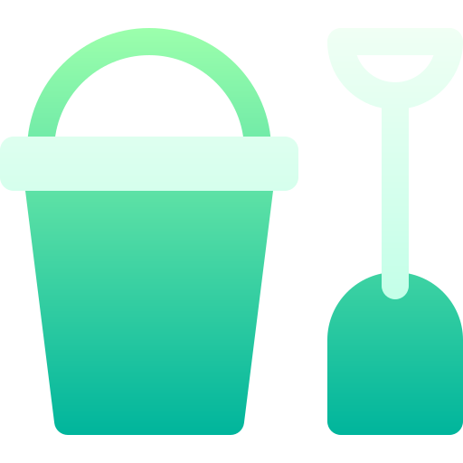 Sand bucket Basic Gradient Gradient icon