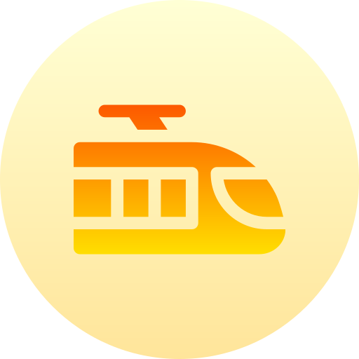 tram Basic Gradient Circular icoon