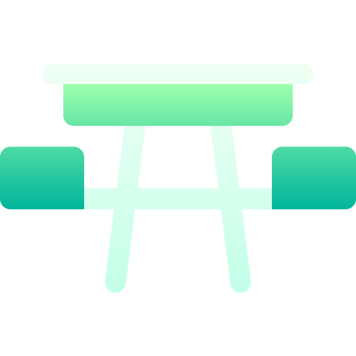 mesa de picnic Basic Gradient Gradient icono