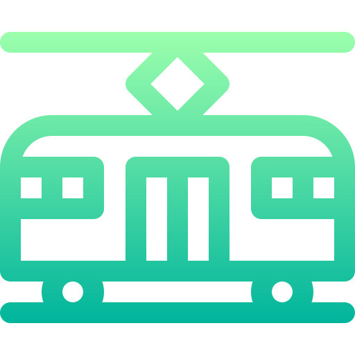 tramwajowy Basic Gradient Lineal color ikona