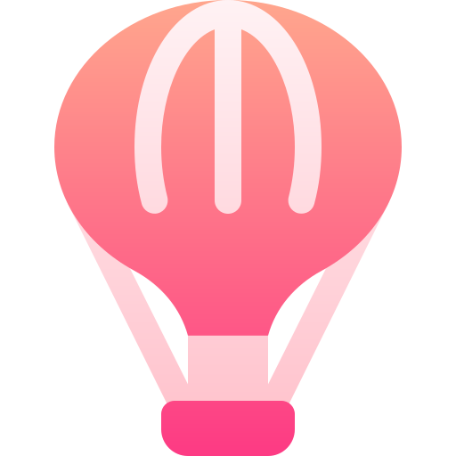 balon na gorące powietrze Basic Gradient Gradient ikona