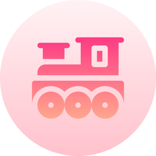 Train Basic Gradient Circular icon