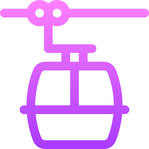 teleférico Basic Gradient Lineal color icono