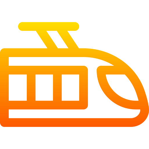 tranvía Basic Gradient Lineal color icono