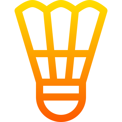 Shuttlecock Basic Gradient Lineal color icon