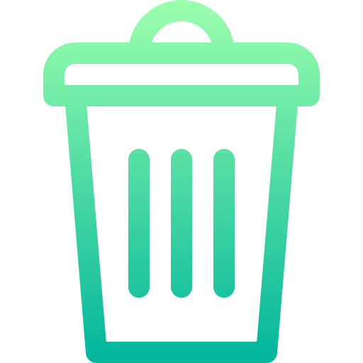 cestino dei rifiuti Basic Gradient Lineal color icona