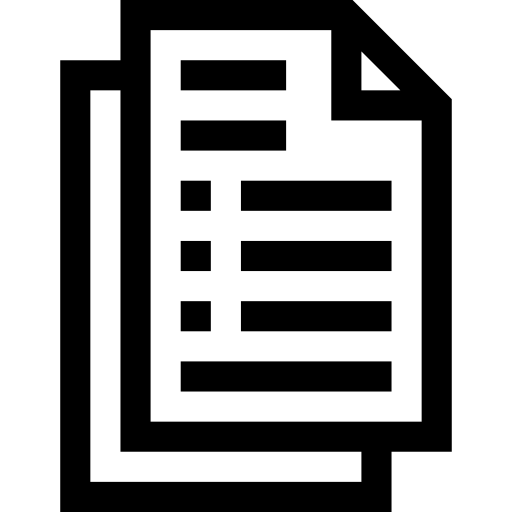 document Basic Straight Lineal Icône