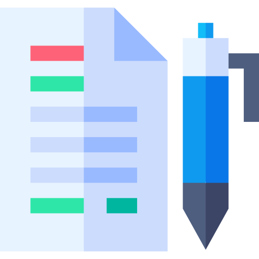 documento Basic Straight Flat Ícone