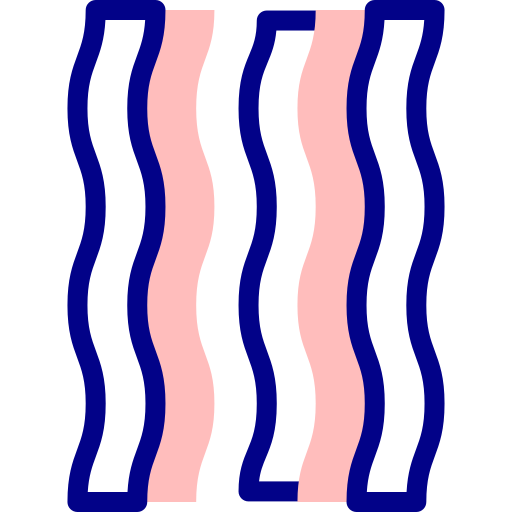 ベーコン Detailed Mixed Lineal color icon