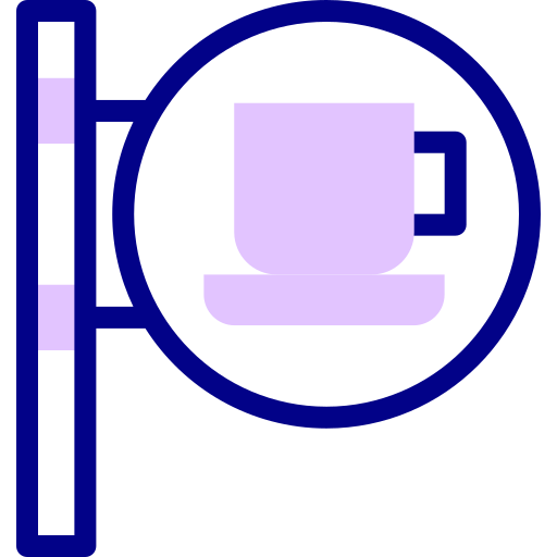 kawiarnia Detailed Mixed Lineal color ikona