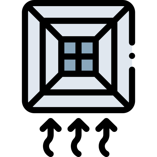 wentylacja Detailed Rounded Lineal color ikona