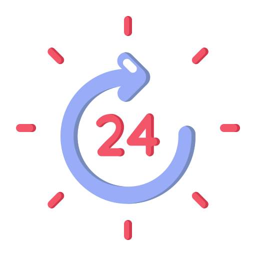 24시간 배달 Generic Flat icon