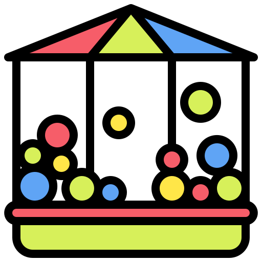 basen z piłeczkami Generic Outline Color ikona