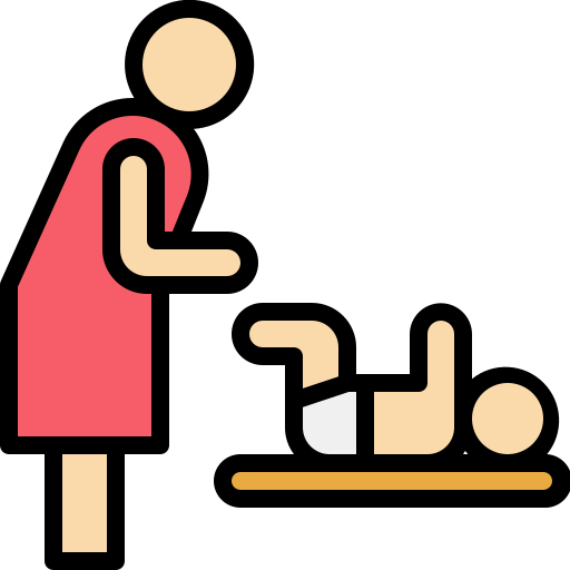 赤ちゃんのおむつ替え Generic Outline Color icon