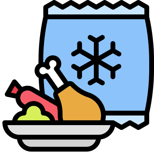 alimentos congelados Generic Outline Color icono