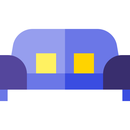 sofa Basic Straight Flat ikona