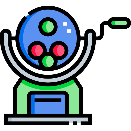lotería Detailed Straight Lineal color icono
