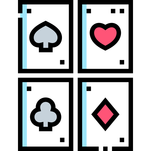 cartes de poker Detailed Straight Lineal color Icône