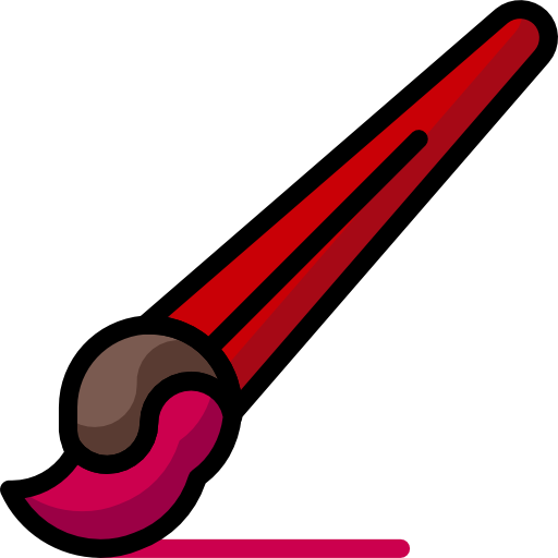 Paint brush Basic Mixture Lineal color icon