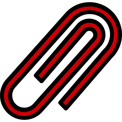 Paper clip Basic Mixture Lineal color icon