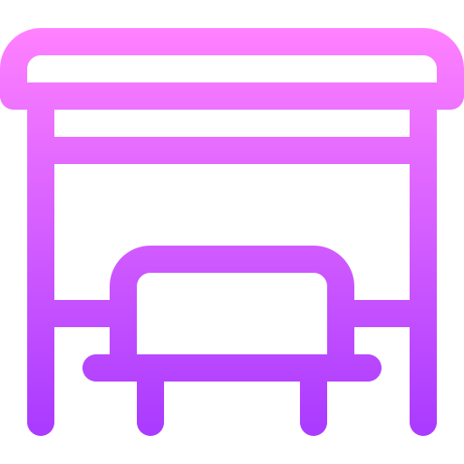 przystanek autobusowy Basic Gradient Lineal color ikona