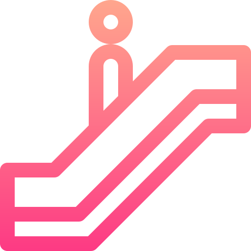 Эскалатор Basic Gradient Lineal color иконка