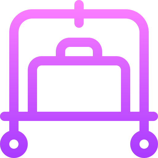 carrito de equipaje Basic Gradient Lineal color icono