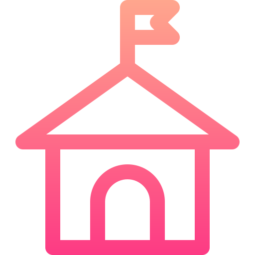 жилой дом Basic Gradient Lineal color иконка