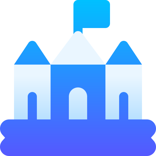 castillo inflable Basic Gradient Gradient icono
