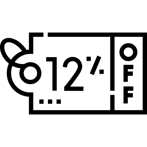 korting Detailed Straight Lineal icoon