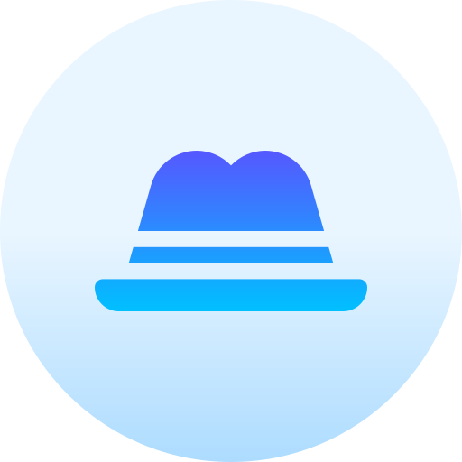 Шляпа fedora Basic Gradient Circular иконка