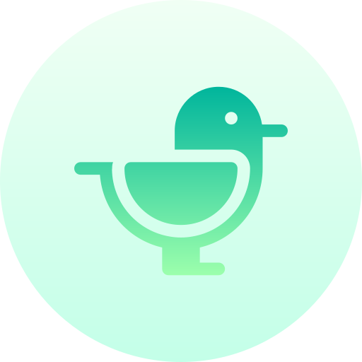 Bird Basic Gradient Circular icon