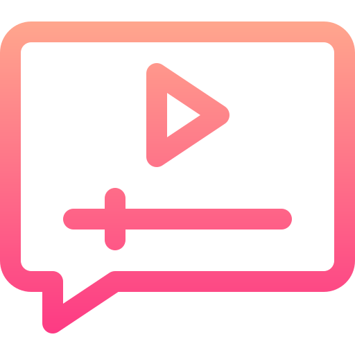 Video message Basic Gradient Lineal color icon