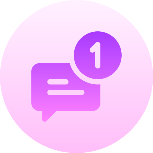 Message Basic Gradient Circular icon