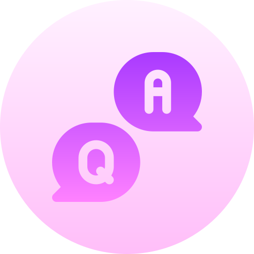 preguntas y respuestas Basic Gradient Circular icono