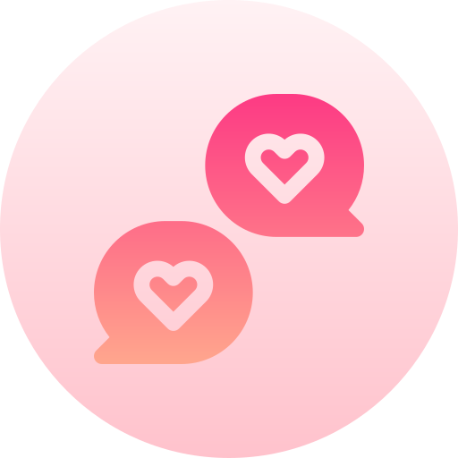 mensaje de amor Basic Gradient Circular icono