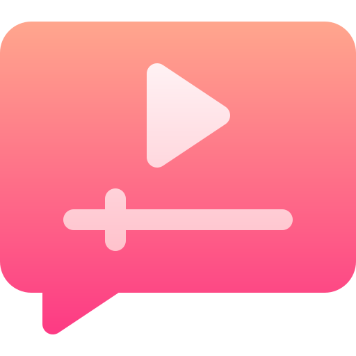 Video message Basic Gradient Gradient icon