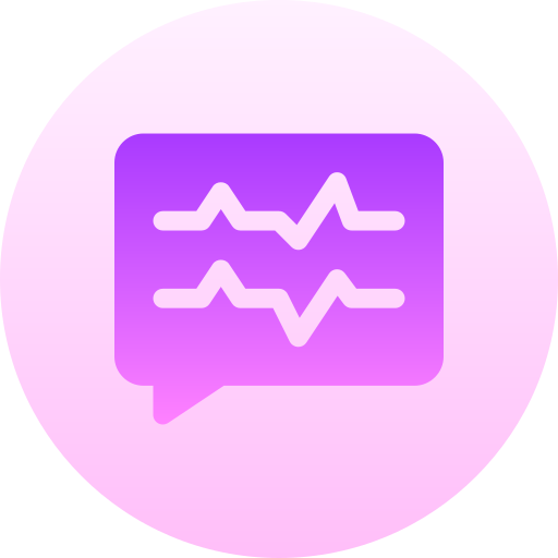 mensaje de voz Basic Gradient Circular icono