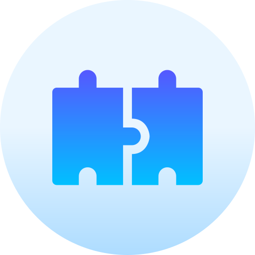 Puzzle Basic Gradient Circular icon