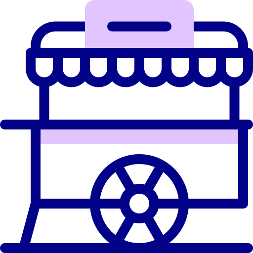 屋台の食べ物 Detailed Mixed Lineal color icon