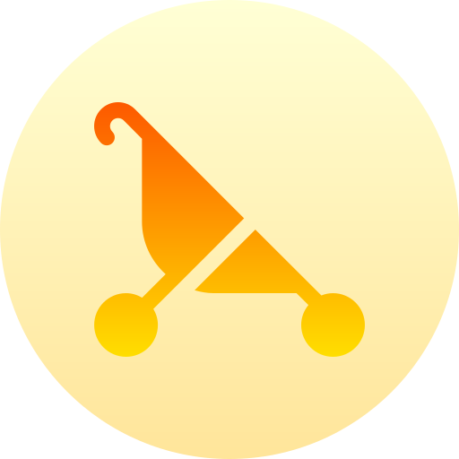 Pushchair Basic Gradient Circular icon