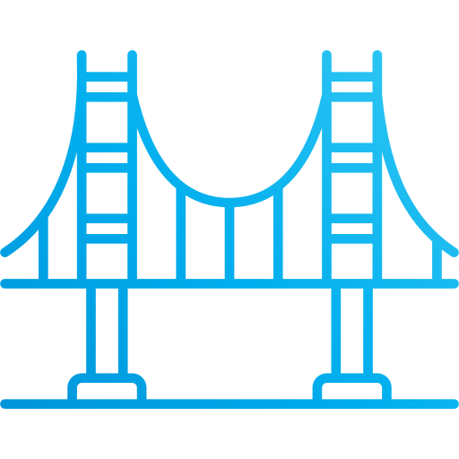 Мост Золотые ворота Generic Gradient иконка