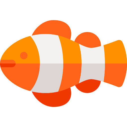 Рыба-клоун Basic Rounded Flat иконка