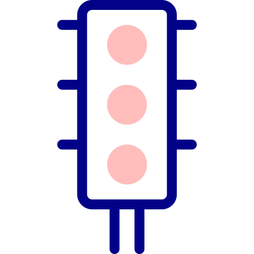 Traffic lights Detailed Mixed Lineal color icon