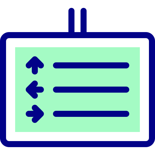 señal de tráfico Detailed Mixed Lineal color icono