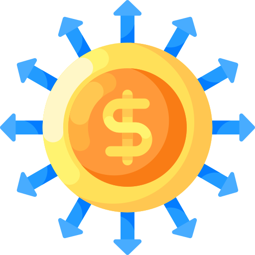 Cash flow Special Shine Flat icon