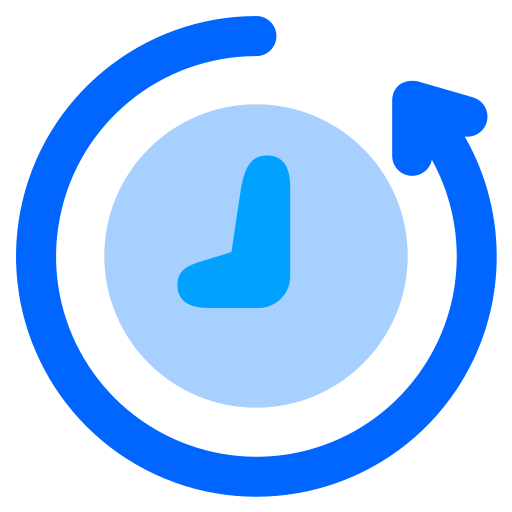 Back in time Generic Blue icon
