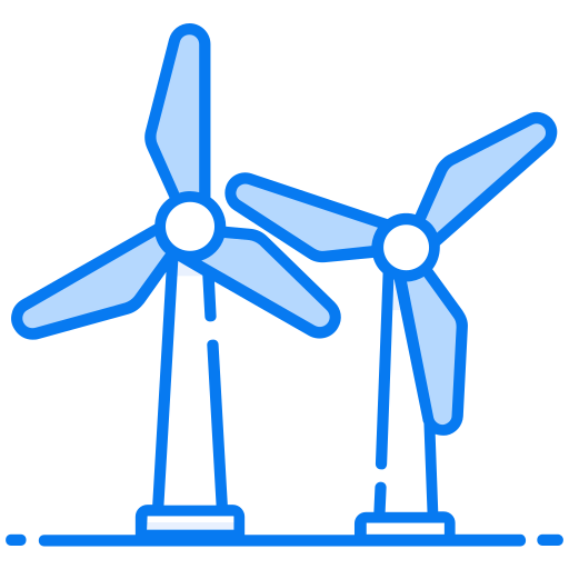 風力エネルギー Generic Blue icon